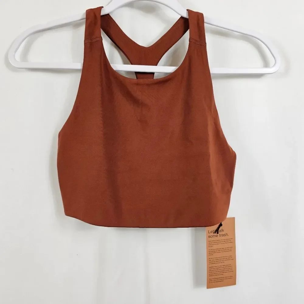 NWT Girlfriend Collective Paloma Bra in Rust - Size S